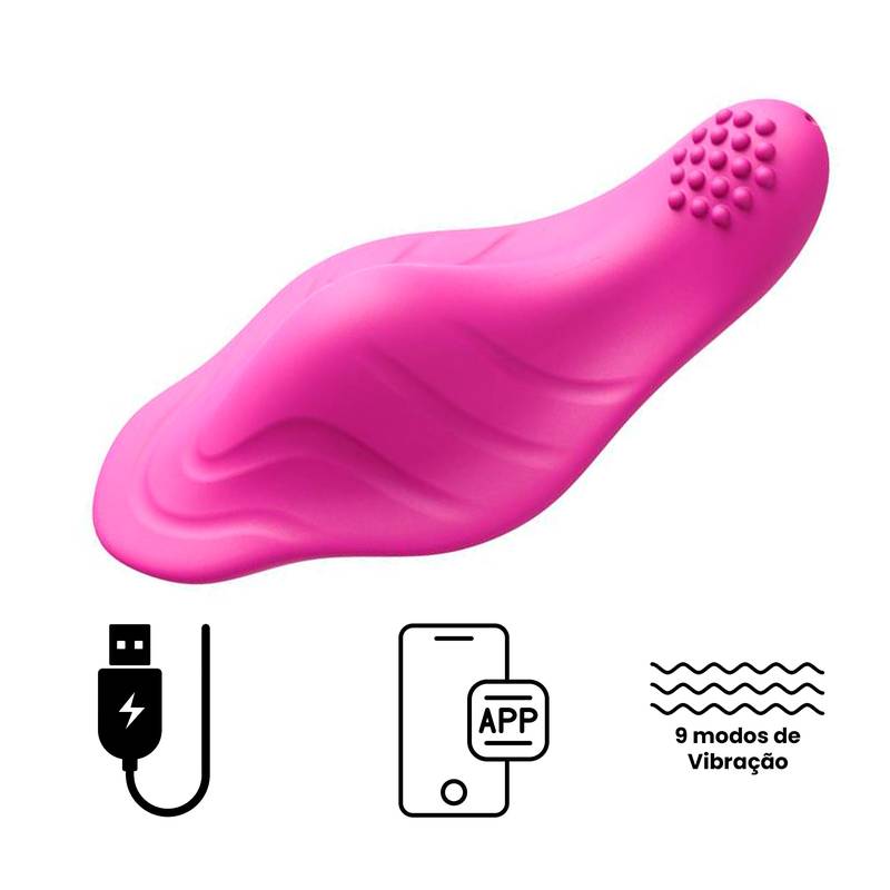 VIBRADOR DE CALCINHA COM 9 MODOS DE VIBRAÇÃO CONTROLADO VIA APP
