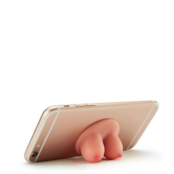 APOIO TRASEIRO COM VENTOSA PARA CELULAR FORMATO DE SEIOS - IMPORTAÇÃO DV011