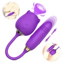 VIBRADOR DUPLO FORMATO DE ROSA COM SUCÇÃO E PENETRADOR COM MOVIMENTOS VAI E VEM COM 10 MODOS DE VIBRAÇÃO - IMPORTAÇÃO VB123