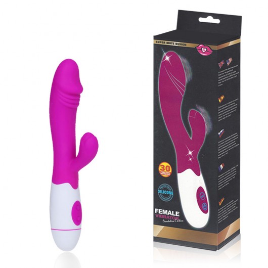 VIBRADOR COM ESTIMULADOR CLITORIANO E PONTO G COM 10 MODOS DE VIBRAÇÃO - VB054