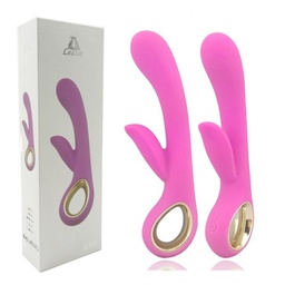 [000154] VIBRADOR RECARREGÁVEL COM ESTIMULADOR CLITORIANO LEALSO ALICE - LY004