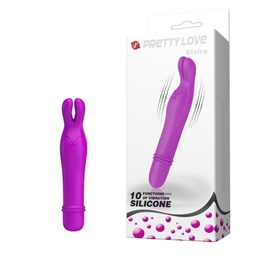 [000316] MINI VIBRADOR COM ORELHAS DE COELHO E 10 MODOS DE VIBRAÇÃO - MV014B