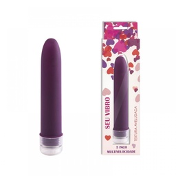 [000383] VIBRADOR PERSONAL 13CM, MULTIVELOCIDADE E TEXTURA AVELUDADA - PS006