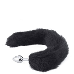 [000449] PLUG ANAL COM RABO DE RAPOSA PRETO - IMPORTAÇÃO AP085