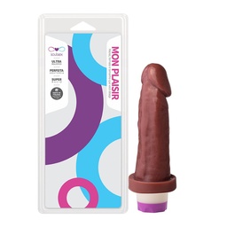 [000528] PRÓTESE COM VIBRO INTERNO 17 X 3,5 CM CHOCOLATE - SOULSEX SS007VCH