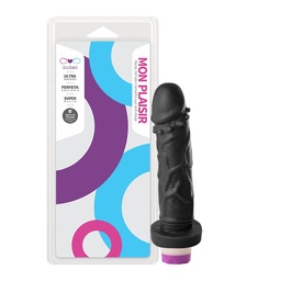 [000539] PRÓTESE COM VIBRO INTERNO E CERDAS MASSAGEADORAS 16,5 X 3,5CM PRETO - SOULSEX SS035P