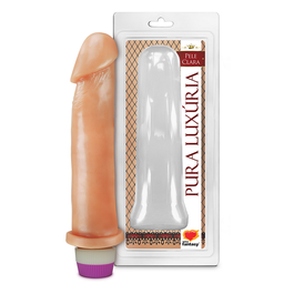 [000557] PRÓTESE REALÍSTICA COM VIBRO INTERNO BEGE 22X5,8CM - SEXY FANTASY PC024