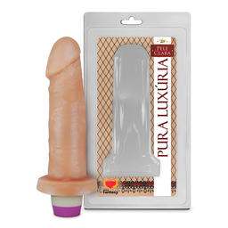 [000563] PRÓTESE REALÍSTICA COM VIBRO INTERNO BEGE 14X3,7CM - SEXY FANTASY PC005