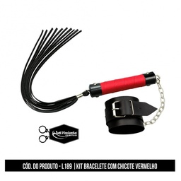 [000572] KIT BRACELETE COM CHICOTE VERMELHO TIRAS DE 40CM - LA PIMIENTA L189