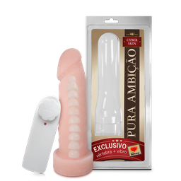 [000588] PRÓTESE EM CYBERSKIN COM VERTEBRA E COM VIBRO EXTERNOMULTIVELOCIDADE 18X5CM - SEXY FANTASY 301