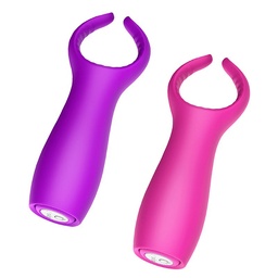 [000813] VIBRADOR PENIANO COM ESTIMULADOR CLITORIANO E 9 MODOS DE VIBRAÇÃO - S-HANDE 6222