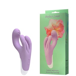 [000093] VIBRADOR RECARREGÁVEL COM ESTIMULADOR CLITORIANO TRIPLO 10 MODOS DE VIBRAÇÃO – WHISPER PERFECT LOVER- VR026