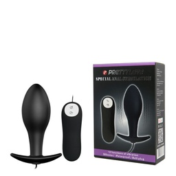 [0000946] PLUG ANAL VIBRATÓRIO COM 12 MODOS DE VIBRAÇÃO - PRETTY LOVE 040038