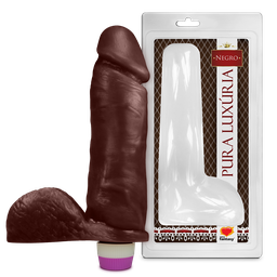 [0000950] PROTÉSE REALÍSTICA COM VIBRO INTERNO E SACO NEGRO 20,5X4,7CM - SEXY FANTASY PCN031